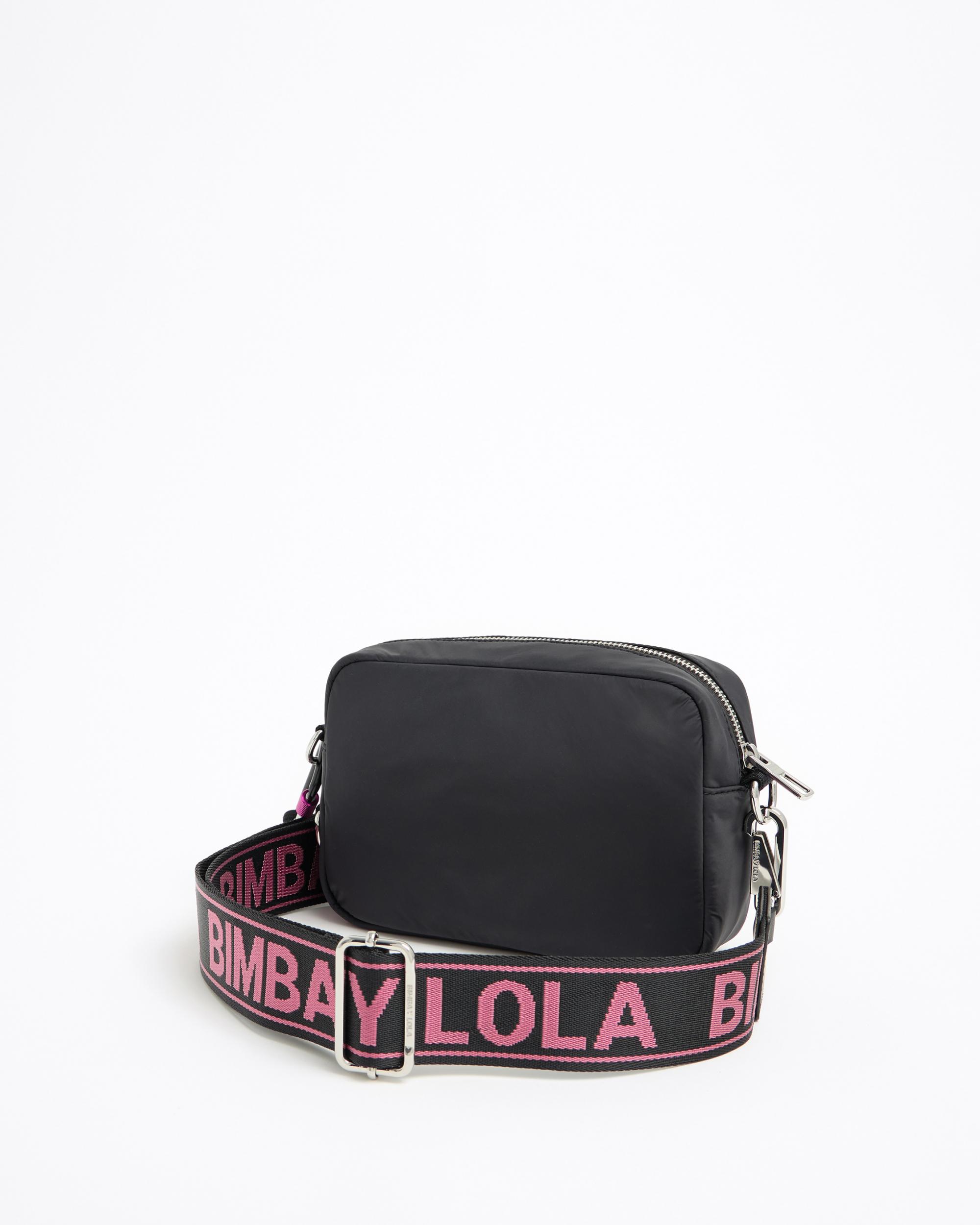Bandolera Bimba & Lola negro asa rosa – Carteras bolsos de lujo